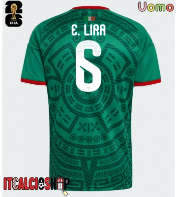 Messico Erik Lira #6 Prima Maglia Mondiali 2026 Manica Corta Messico Erik Lira #6 Prima Maglia Mondiali 2026 Manica Corta